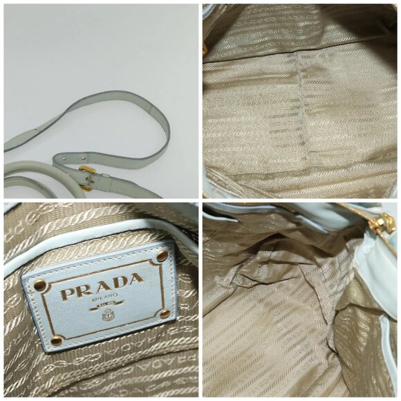 PRADA Hand Bag Nylon 2way Light Blue Auth - Picture 15 of 16